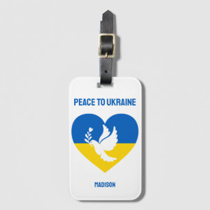Custom Name & Text Ukraine Luggage Tag