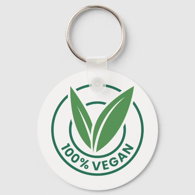 Custom Name / Text Vegan Keychain (Front)