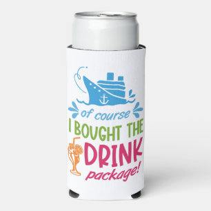Custom Name, Text, Year Cruise Seltzer Can Cooler