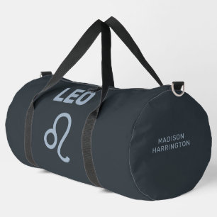 Custom Name / Text Zodiac Sign Leo Duffle Bag