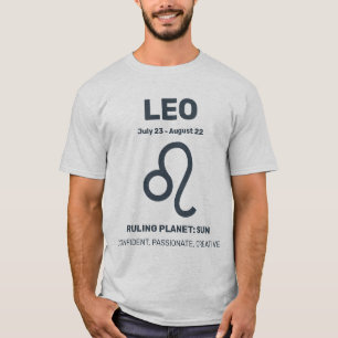 Custom Name / Text Zodiac Sign Leo T-Shirt