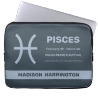 Custom Name / Text Zodiac Sign Pisces