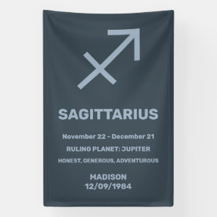 Custom Name / Text Zodiac Sign Sagittarius
