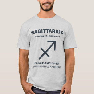 Custom Name / Text Zodiac Sign Sagittarius T-Shirt