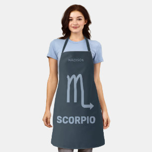 Custom Name / Text Zodiac Sign Scorpio Apron