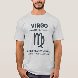 Custom Name / Text Zodiac Sign Virgo T-Shirt