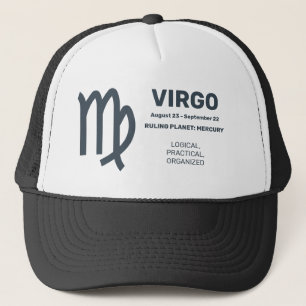 Custom Name / Text Zodiac Sign Virgo Trucker Hat