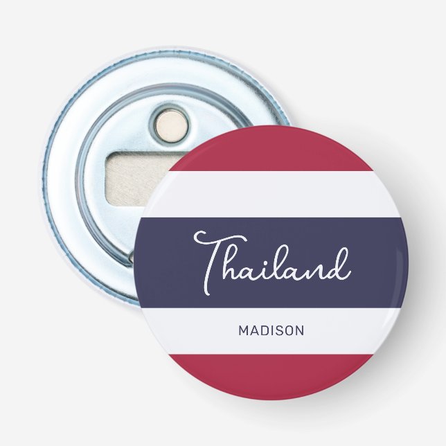 Custom Name Thailand Colours Bottle Opener (Front)