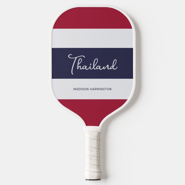 Custom Name Thailand Colours Pickleball Paddle (Front)