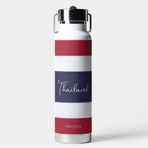 Custom Name Thailand Colours Water Bottle
