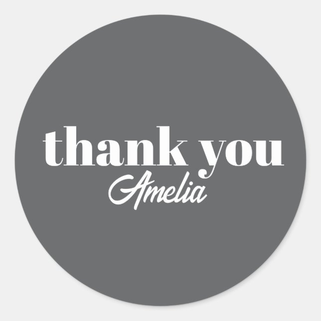Custom Name Thank You Stickers (Front)