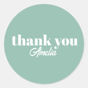 Custom Name Thank You Stickers