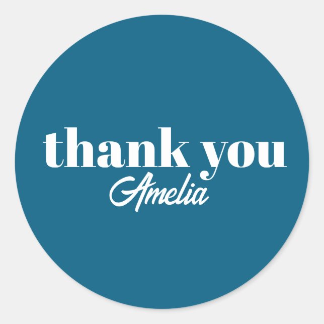 Custom Name Thank You Stickers (Front)