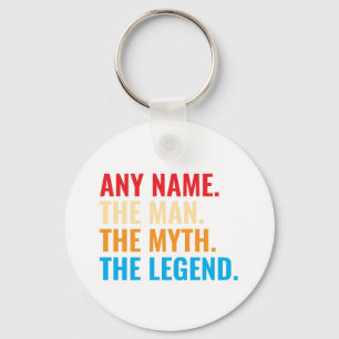 Custom Name The Man The Myth The Legend Retro Keychain