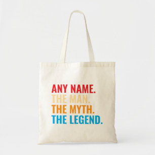 Custom Name The Man The Myth The Legend Retro Tote Bag