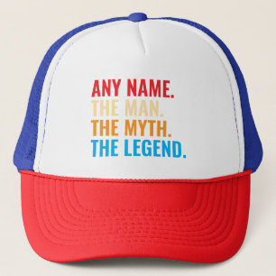 Custom Name The Man The Myth The Legend Retro Trucker Hat