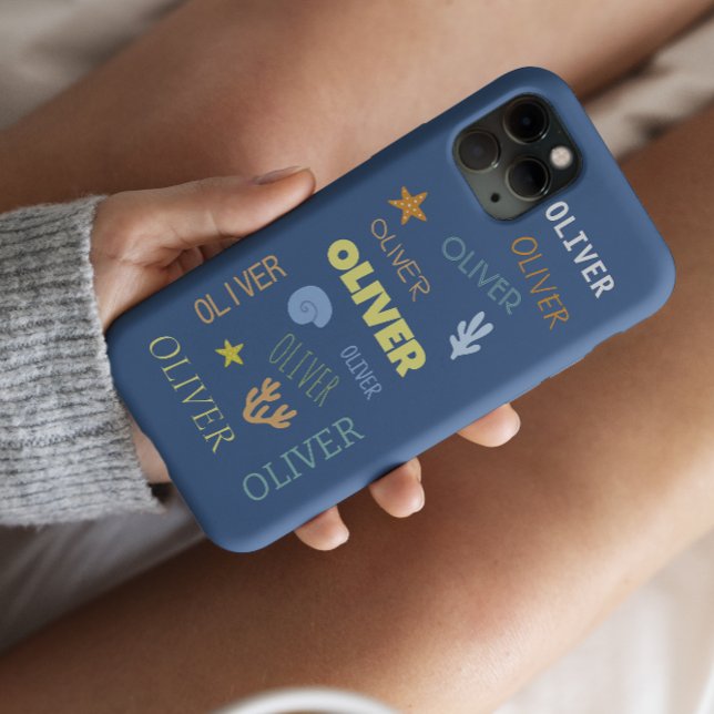 Custom Name Theme Beach Starfish Case-Mate iPhone Case (Creator Uploaded)