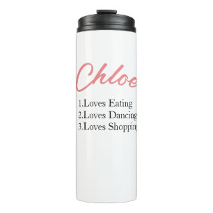 CUSTOM NAME THERMAL TUMBLER, GIFT FOR BRIDESMAID TUMBLER