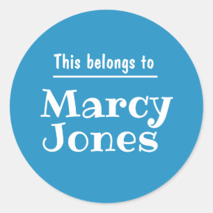 Custom Name This Belongs To Personalized Stickers 