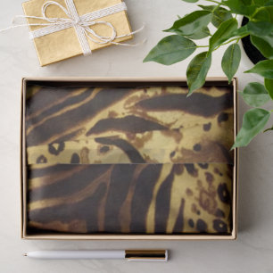 Custom name tiger skin print tissue paper