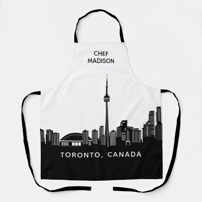 Custom Name Toronto Silhouette Apron (Front)
