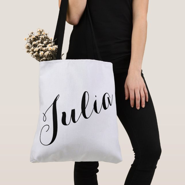 custom name tote bag (Close Up)