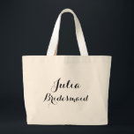 custom name tote bag<br><div class="desc">BRIDESMAID TOTE BAG</div>