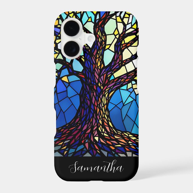 Custom Name Tree of Life Shattered Glass Mosaic (Back)