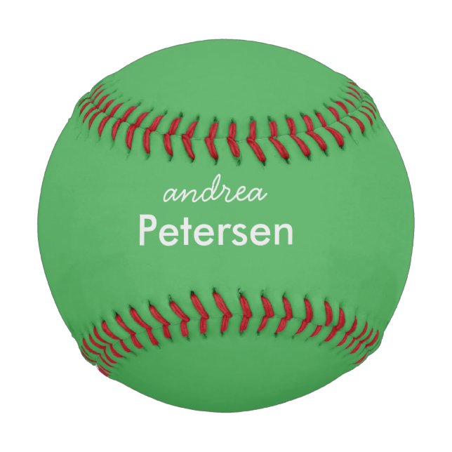 Custom name trendy modern minimalist baseball (Front)