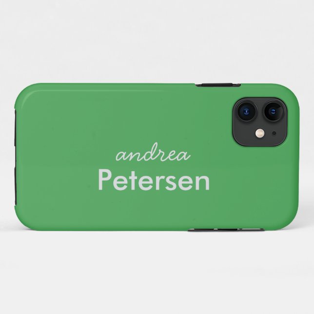 Custom name trendy modern minimalist Case-Mate iPhone case (Back (Horizontal))
