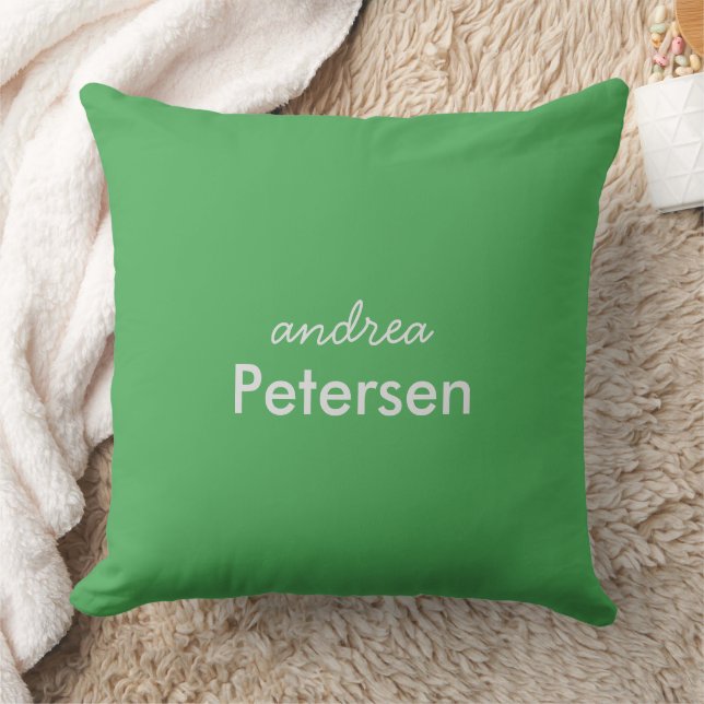 Custom name trendy modern minimalist throw pillow (Blanket)