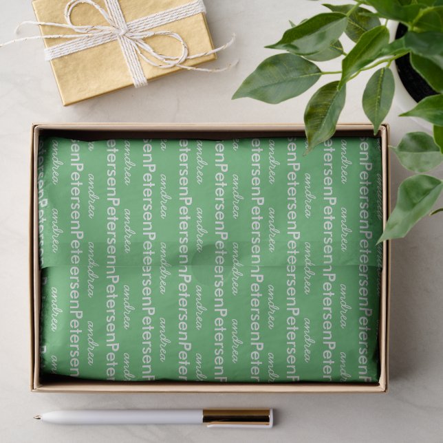 Custom name trendy modern minimalist tissue paper (Gift)