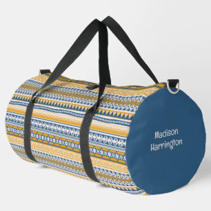 Custom Name Tribal Aztec Pattern Duffle Bag