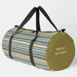 Custom Name Tribal Aztec Pattern Duffle Bag