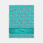 Custom name turquoise Miniature Schnauzer dogs