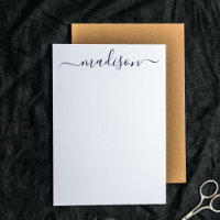 Custom Name Typography Blue & White