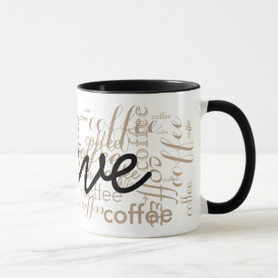 custom name typography mug