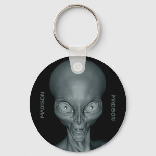Custom name UFO Alien key chains