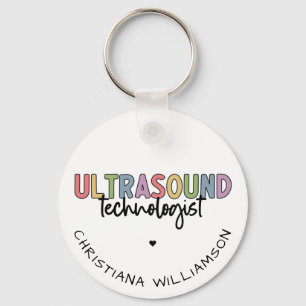 Custom Name Ultrasound Technologist Gifts Keychain