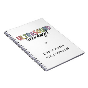 Custom Name Ultrasound Technologist Gifts Notebook