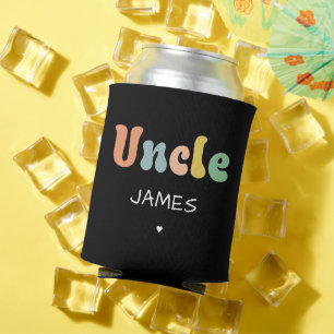 Custom Name Uncle Retro Gift   Uncle Personalized  Can Cooler