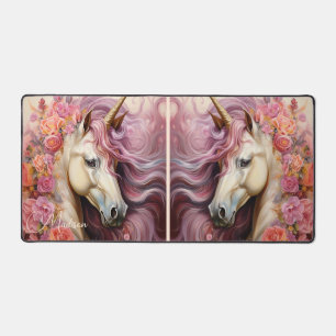 Custom Name Unicorn Desk Mat