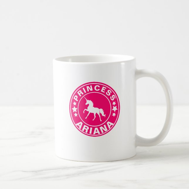 Custom Name Unicorn Princess Pink Personalized Mug (Right)