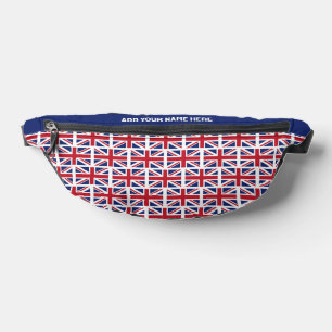 Custom Name UNION JACK BRITISH FLAG Fanny Pack