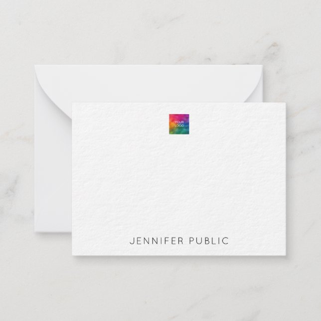 Custom Name Upload Your Own Company Logo Here Card (Front)