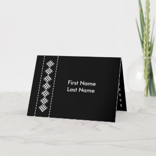CUSTOM NAME Usher Invite with Diamond Checks