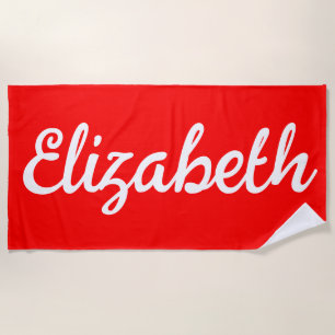 Custom Name Vacation Pool Personalized Birthday Beach Towel