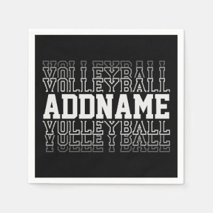 CUSTOM NAME Vanishing Volleyball Logo Team Player Napkin