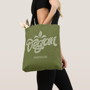 Custom Name Vegan Tote Bag