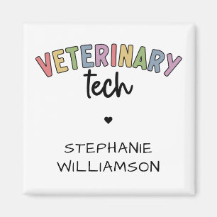 Custom Name Veterinary Tech Vet Technician Magnet